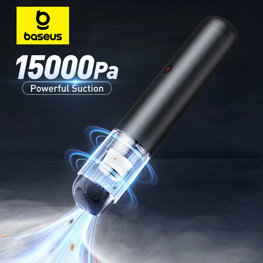 Baseus A3 15000Pa Car Vacuum Cleaner Mini Wireless Portable Vacuum Cleaner Powerful Vehicle Cleaner Auto Air Blower LED Light
